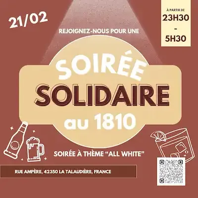 Image de promotion présentant la soirée solidaire